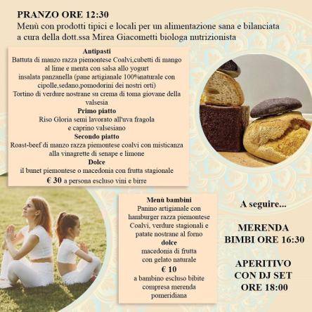 Evento a San Nazzaro Sesia (NO) Cibo e Joga! domenica 24 settembre